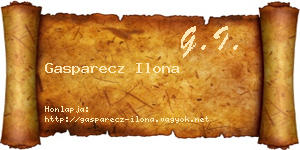 Gasparecz Ilona névjegykártya